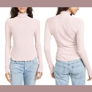 Free People [ XS ]  Skyline Thermal Long Sleeves Turtleneck Top